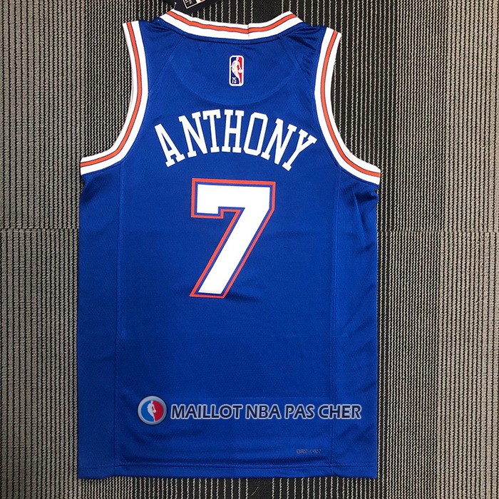 Maillot New York Knicks Carmelo Anthony NO 7 Statement 2020-21 Bleu